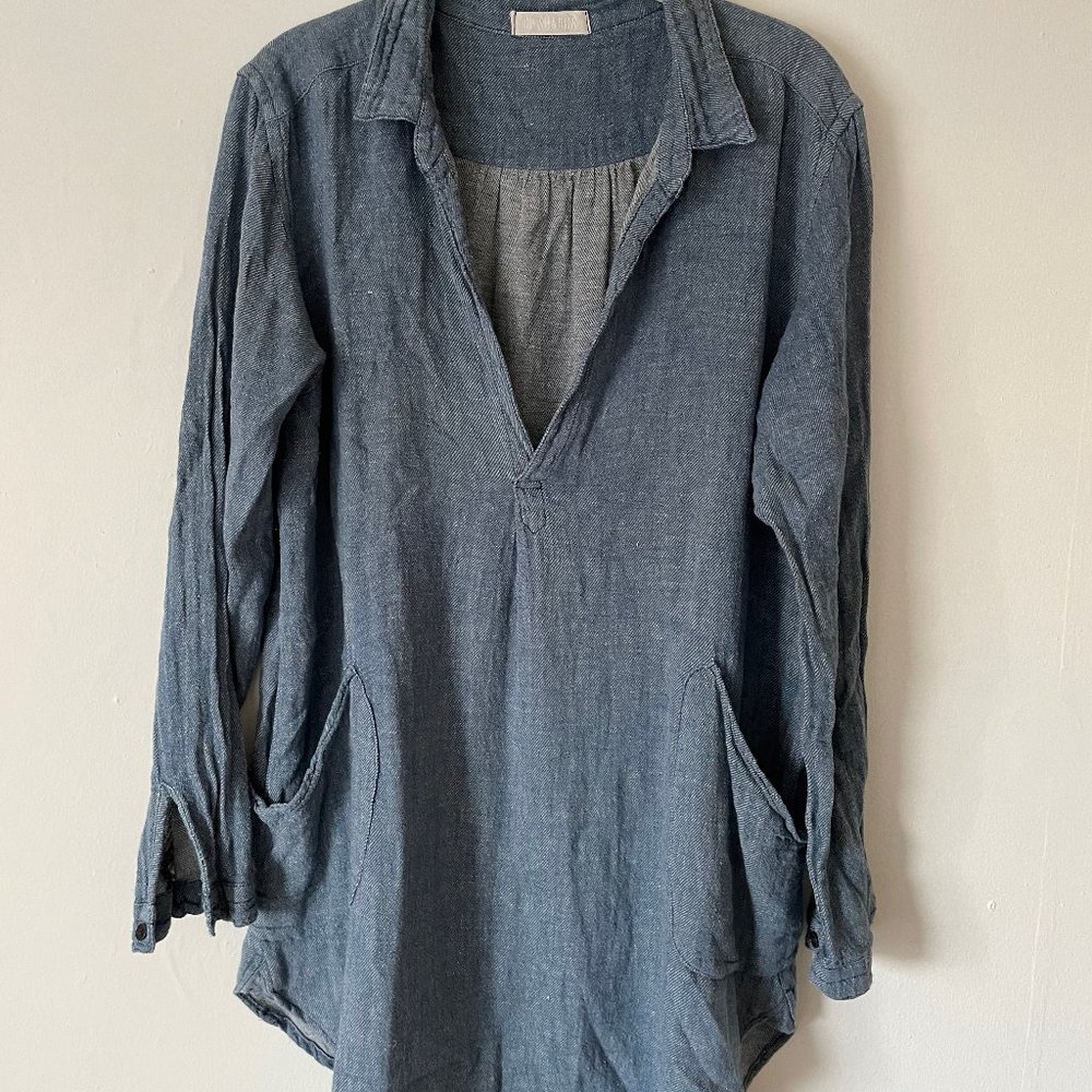CP Shades linen/cotton chambray Teton tunic (S)